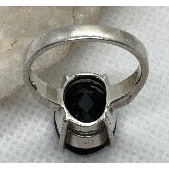 Dark Brown Smoky Quartz Solitaire Ring Size 9 Sterling Silver 925 Ring 7g - Picture 8 of 13
